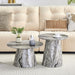 Nested Coffee Table Set, Round Design For Living Room - Gray Home Essentials
