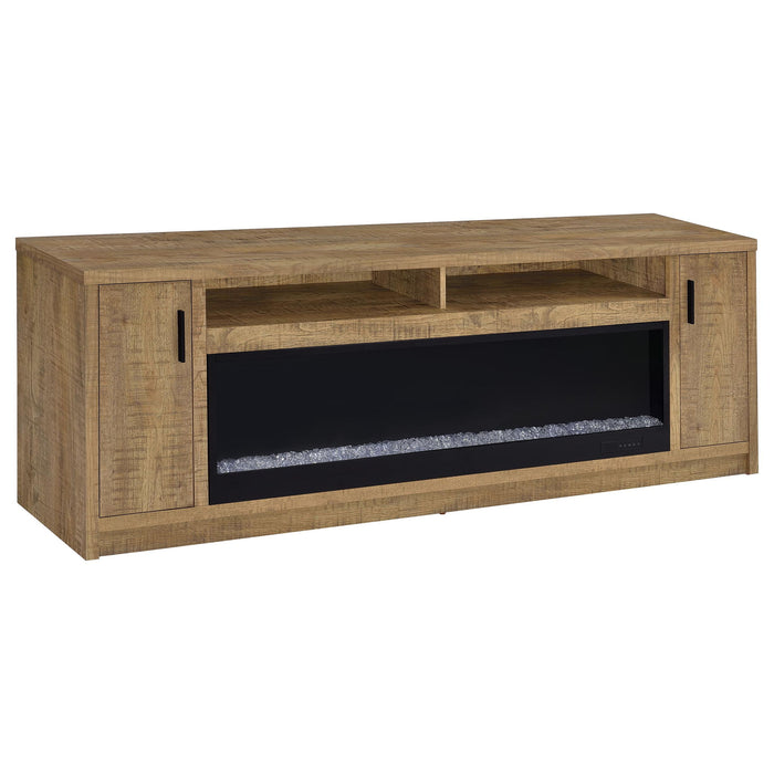 Nevada - Fireplace TV Stand With Flame Visualizer - Brown Furniture Max
