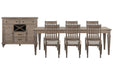 Lancaster - 8 Piece Extendable Rectangular Dining Table Set Magnussen Furniture