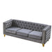 Modern Sofa With Button Tufting, Upholstered Couch For Living Room Home Essentials