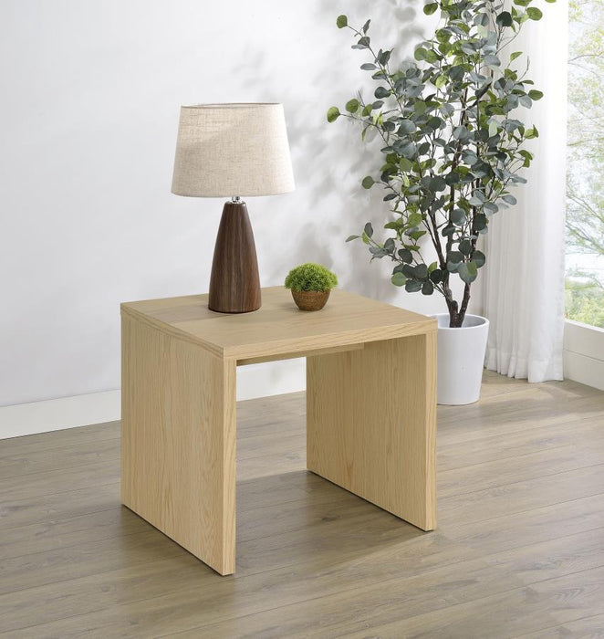 Canoga - Engineered Wood Accent Side End Table - Light Oak