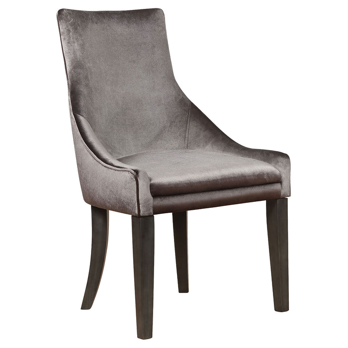 Rexford - Upholstered Dining Side Chair (Set of 2) - Gray Furniture Max