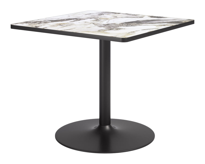 Caliza - Dining Table - Gray / Black Zuo Modern