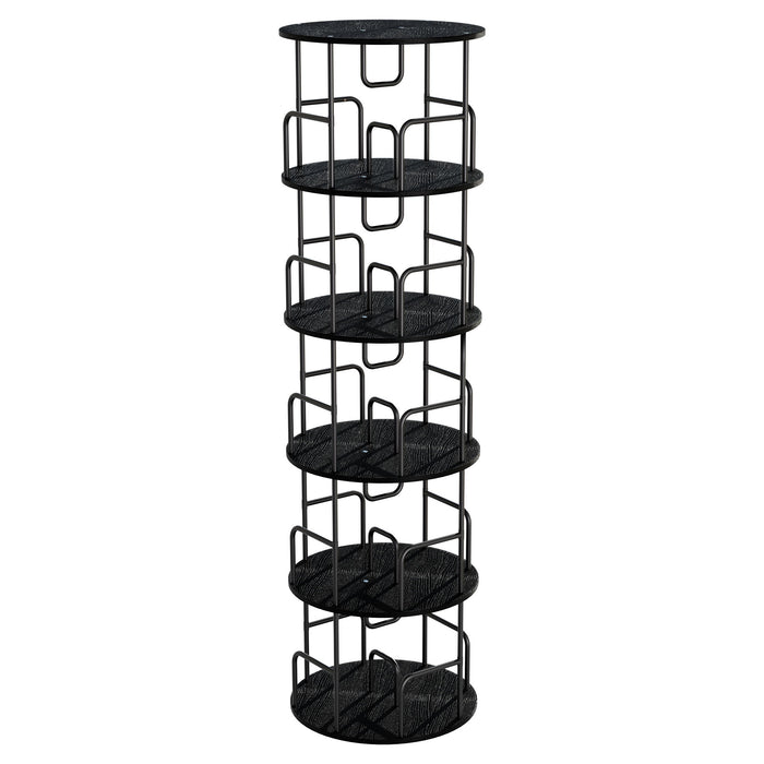 Rotating Bookshelf Tower 5 Tier Spinning 360 Degree Revolving Storage Shelf Home Essentials