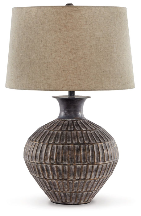 Magan - Metal Table Lamp  - Antique Bronze Finish Signature Design by Ashley®