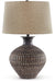 Magan - Metal Table Lamp  - Antique Bronze Finish Signature Design by Ashley®
