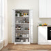 Kitchen Pantry Cabinet Adjustable Storage With 4 Shelves, Heavy Duty Freestanding Pantry Organizer - White Home Essentials