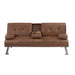 Adjustable Sofa With Fold Down Table And Cup Holders Home Essentials