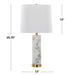 Marabella - Contemporary Marble Table Lamp (Set of 2) - Brass / White Lumi Source