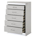 Glam - 5 Drawer Chest With LED Lighting - White Matrix Furniture Group