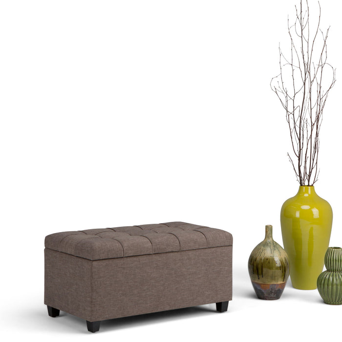 Sienna - Upholstered Storage Ottoman Bench Simpli-Home
