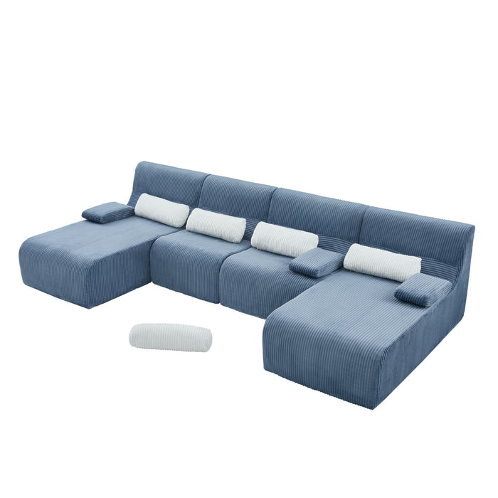 Oversized Sectional Sofa, Living Room Seating With Modular Design Hearth and Haven
