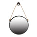 Handsome Cleveland Mirror With Rope Strap Contemporary Design Circle Mirror With Round Metal Frame For Wall Decor Daily Nest