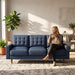 3 Seat Sofa Couch With Tufted Back Upholstered Couch For Living Room US Pride