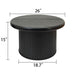 Fluted Cylinder Side Tables, Round End Tables For Living Room (Set of 2) - Black Home Essentials