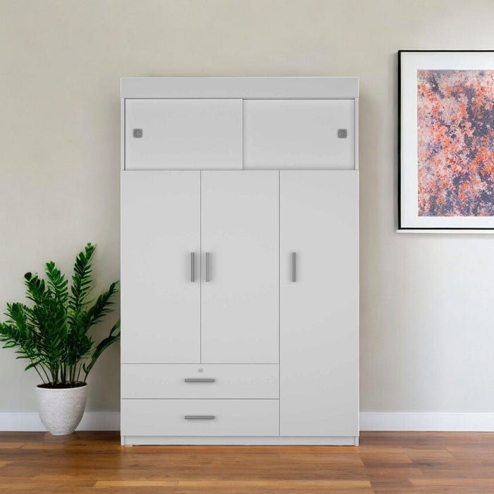 47" Two Drawer Combo Dresser - White