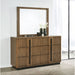 Moraga - 6 Drawer Dresser With Mirror - Ash Brown Furniture Max