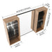 43.5" Mirror Cabinet With Storage, Wall Mounted Medicine Cabinet Frame With Shelves - Imitative Oak Home Essentials