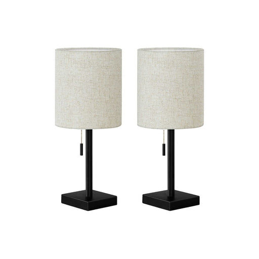 Lighting, Table Lamp, USB Port Included, Nickel, Contemporary (Set of 2) 8th Street