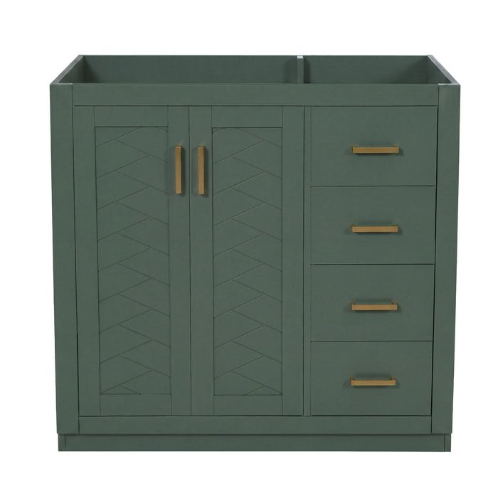 Retro Style Bathroom Vanity, 3 Drawers & Soft Closing Doors Hearth and Haven
