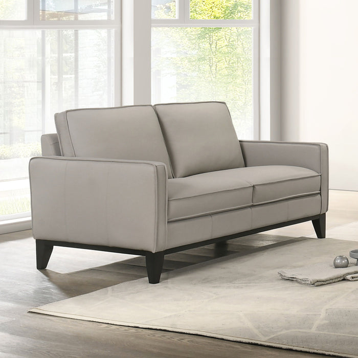 Aaron - Loveseat - Mist Gray New Classic