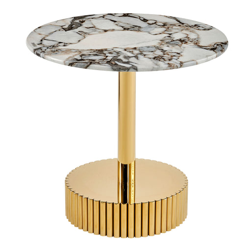End Table For Living Rooms - Gold / White Home Essentials