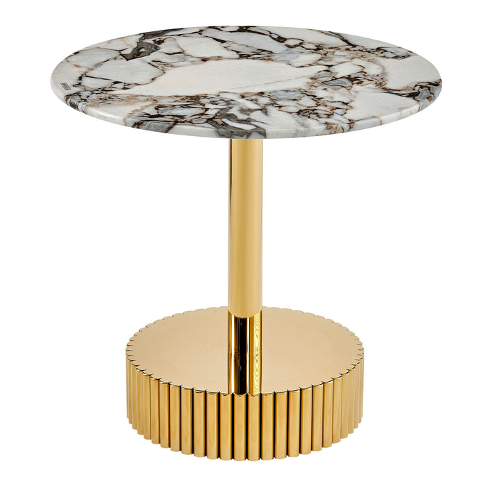 End Table For Living Rooms - Gold / White Home Essentials