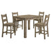 Cressley - 5 Piece Counter Height Dining Set With Ladder Back Chairs - Light Oak Furniture Max