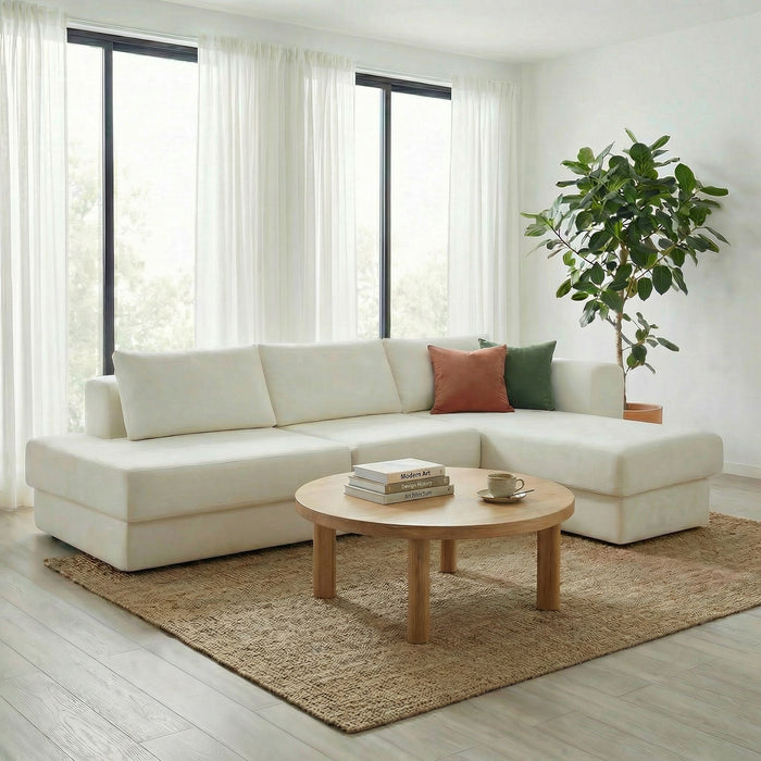 L-Shaped Modular Sofa With Double Layer Cushion Noble House