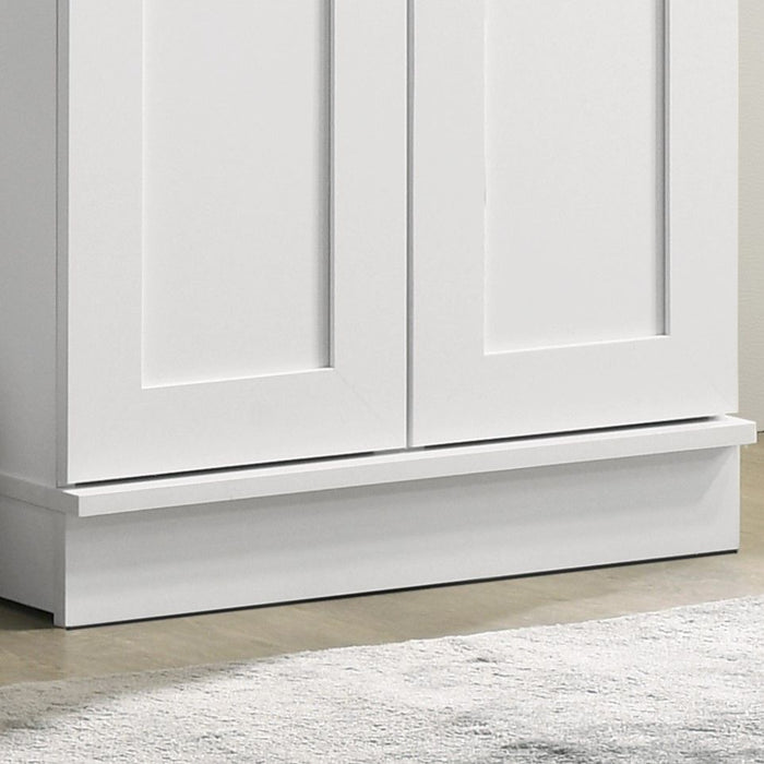 Evelyn - Sleek Storage Cabinet With Framed Panel Design - White