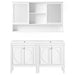 Double Sink Bathroom Vanity Set With Wall Mount Mirror Cabinet Noble House