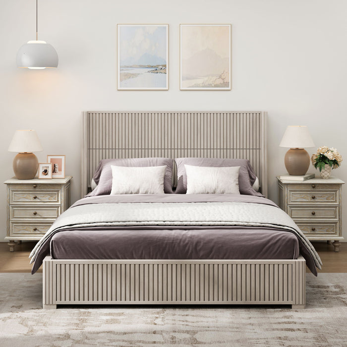 Platform Bed Frame With Headboard, Floor Standing Design Home Essentials