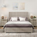 Platform Bed Frame With Headboard, Floor Standing Design Home Essentials