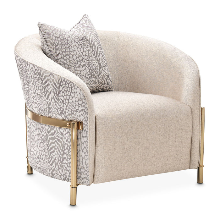 Lisbon - Accent Chair - Opal / Gold Michael Amini