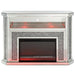 Noralie - 51" Fireplace With LED - Mirrored & Faux Diamonds ACME