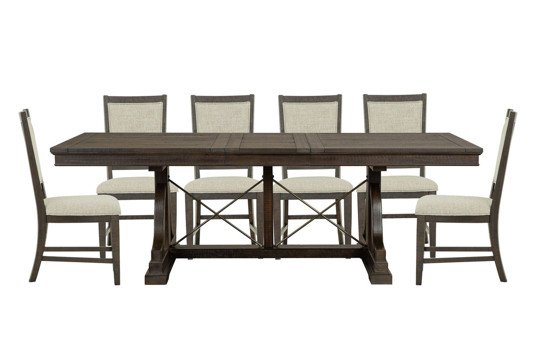 Westley Falls - Extendable Trestle Dining Table Set Magnussen Furniture
