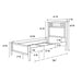 Simple Frame With Headboard And Vertical Carved Design Home Essentials