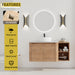 Wall Mounted Bathroom Vanity With Art Sink, 1 Storage Shelf, 2 Soft Close Doors Home Essentials