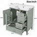 Bathroom Vanity With Sink, Soft Closing Door And Drawers - Light Green Hearth and Haven