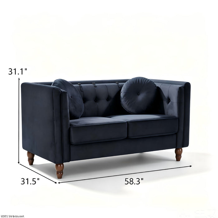 Chesterfield Loveseat 2 Seater Couch For Living Room US Pride