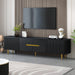 TV Stand For TVs, Media Console With 4 Spacious Cabinets For Living Room Hearth and Haven
