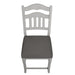 Counter Height Dining Chairs With Upholstered Cushion And Ladder Back Design (Set of 2) - Antique White Home Essentials