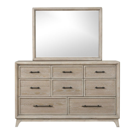 8 Drawers Dresser With Mirror, Bedroom Furniture - Oak Home Essentials