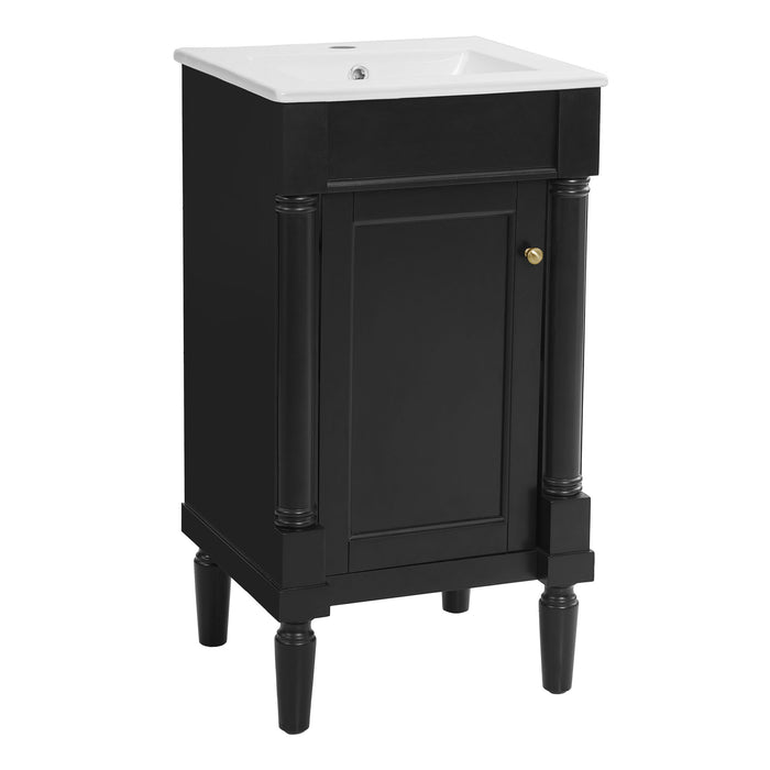 French Style Bathroom Cabinet With Sink, Adjustable Shelf Hearth and Haven