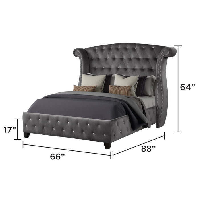 Sophia - Crystal Tufted Upholstered Bed Matrix Furniture Group