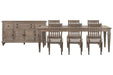 Lancaster - 8 Piece Extendable Rectangular Dining Table Set Magnussen Furniture