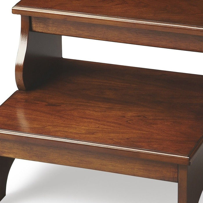 Manufactured Wood Backless Chair - Brown