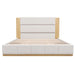 Modern Upholstered Platform Bed With Extended Headboard Hearth and Haven