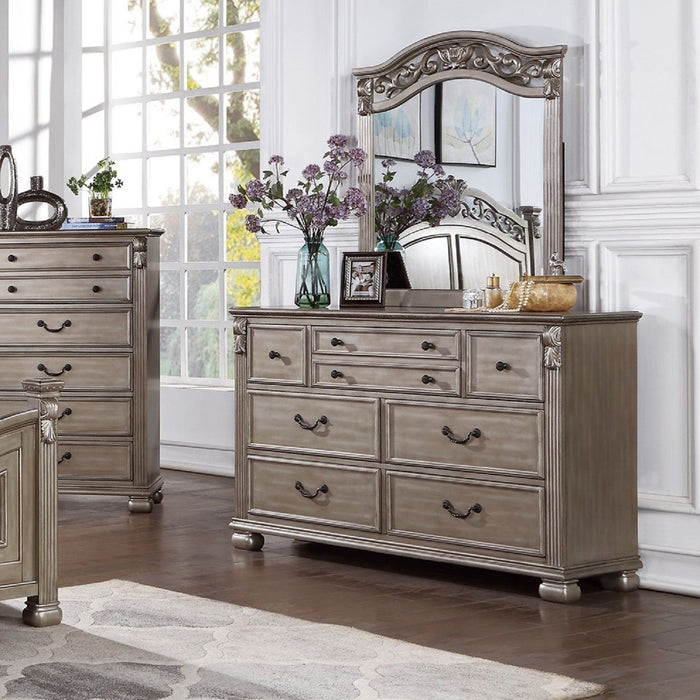 Dresser And Mirror - Antique Silver Home Essentials