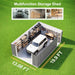 Industrial - 20' x 13' Heavy Duty Metal Garage Shed - Dark Gray Daily Nest